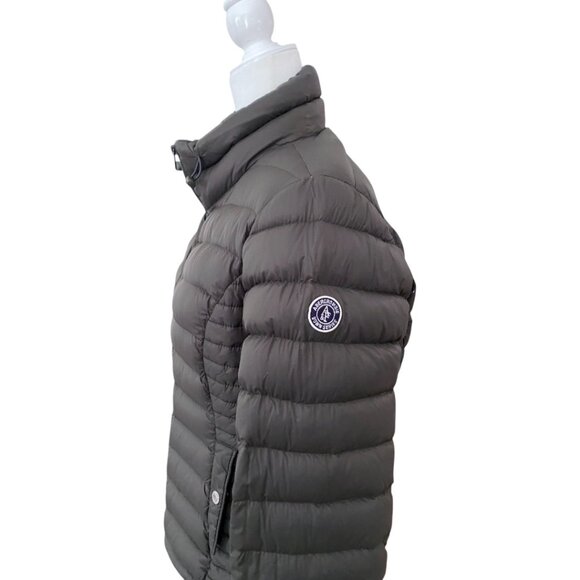 Abercrombie & Fitch Down Series Lightweight Puffer Coat Jacket Olive Large - Picture 3 of 7